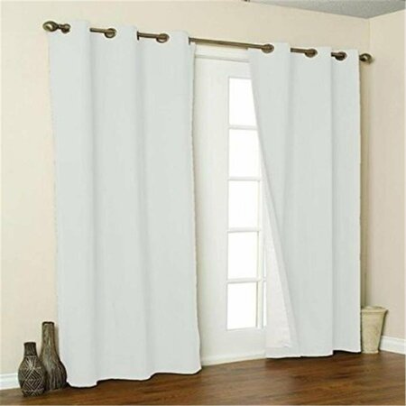 COMMONWEALTH HOME FASHIONS Commonwealth Home Fashion 54 in. Thermalogic Insulated Grommet Top Curtain, White 70370-188-001-54